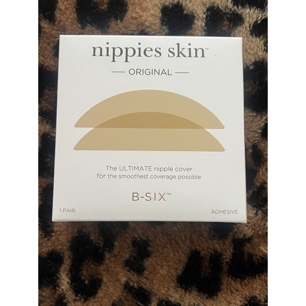 B-Six Nippies Skin Adhesive Nipple Covers Beige S/M Medical Grade Silicone Reus…